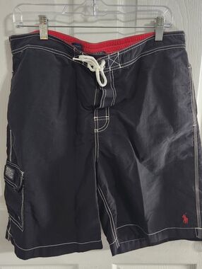 Polo Ralph Lauren Board Shorts men size large black beach vacation Swimming